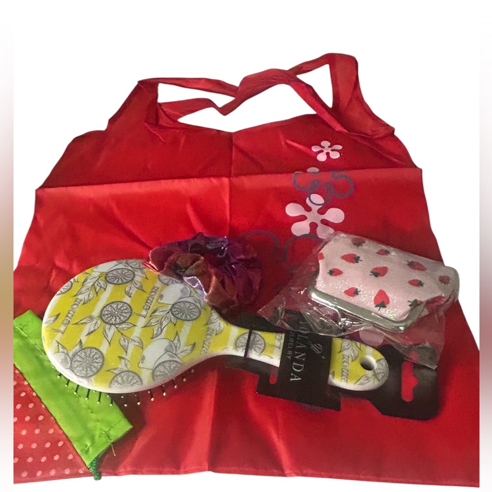 Kiddos Red Tote Bag with Accessories